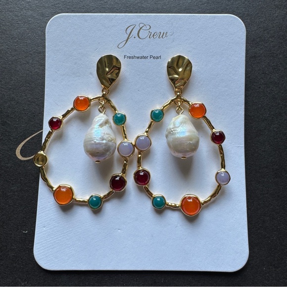 J. Crew Semi-precious stone statement earrings - Picture 5 of 6